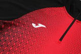 2024 JOM Red Black Half Pull Tracksuit #811(半拉链)