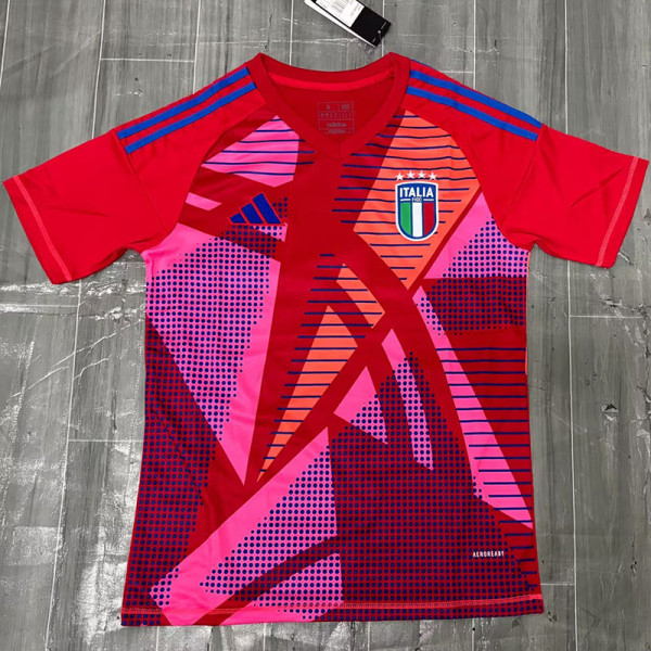 2024-25 Italy Red GoalKeeper Soccer Jersey (红色)