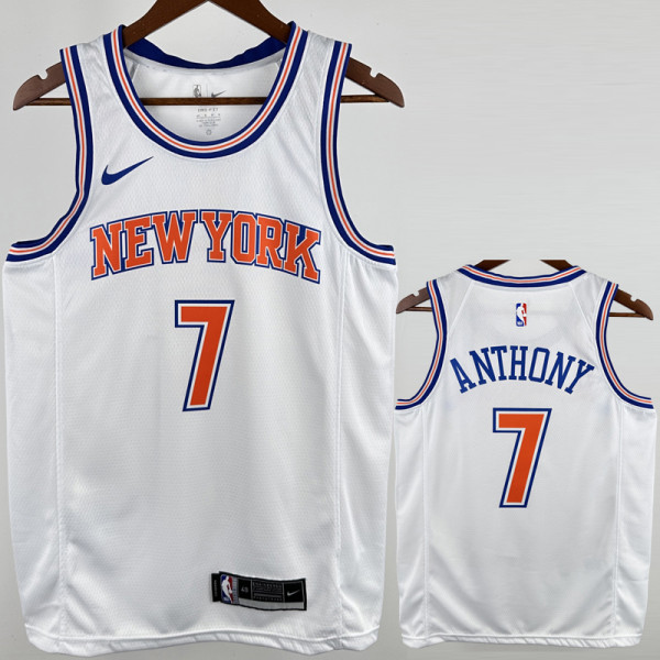 2018-19 KNICKS ANTHONY #7 White Top Quality Hot Pressing NBA Jersey