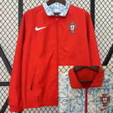 2024-25 Portugal Red & Blue Double Sided Windbreaker (双面风衣)