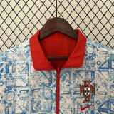 2024-25 Portugal Red & Blue Double Sided Windbreaker (双面风衣)