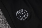 2024-25 PSG Black Half Pull Tracksuit (半拉链)(红色领)