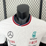 2024 F1 Formula One Mercedes White Racing Suit (圆领)