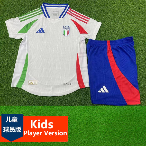 2024-25 Italy Away Kids Player Version Soccer Jersey (球员童装)