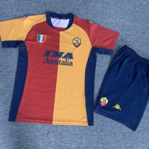 2001-2002 Roma Home Kids Retro Soccer Jersey