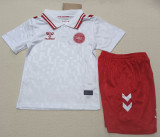 2024-25 Denmark Away Kids Soccer Jersey