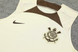 2024-25 Corinthians Beige Tank top and shorts suit