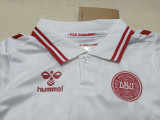 2024-25 Denmark Away Kids Soccer Jersey