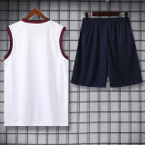 2024-25 BAR White Tank top and shorts suit (印花)