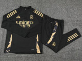 2024-25 RMA Black Half Pull Tracksuit (半拉链)