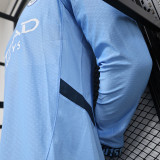 2024-25 Man City Home Long Sleeve Player Version Soccer Jersey (长袖球员)