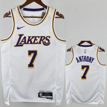 2022-23 Lakers ANTHONY #7 White Top Quality Hot Pressing NBA Jersey(圆领)