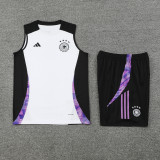 2024-25 Germany White Black Tank top and shorts suit