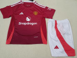 2024-25 Man Utd Home Kids Soccer Jersey