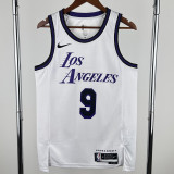 2022-23 LAKERS JAMES JR. #9 White City Edition Top Quality Hot Pressing NBA Jersey