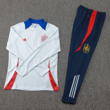 2024-25 Spain Light blue Half Pull Tracksuit (半拉链)