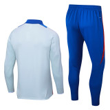 2024-25 Spain Light blue Half Pull Tracksuit (半拉链)