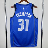 2022-23 Dallas Mavericks THOMPSON #31 Blue Away Top Quality Hot Pressing NBA Jersey