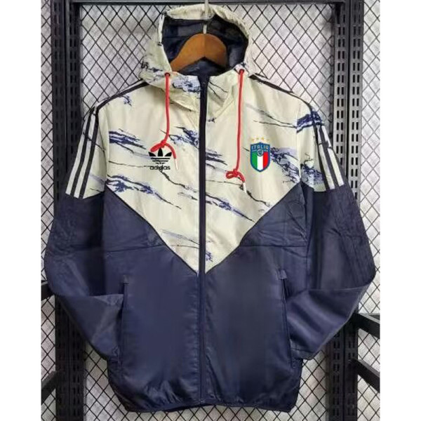 2024-25 Italy khaki Royal Blue Windbreaker