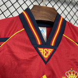 1998 Spain Home Retro Soccer Jersey