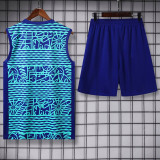 2024-25 Brazil Fancy blue Tank top and shorts suit