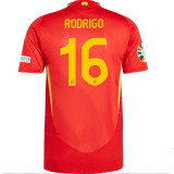 2024-25 Spain Home Long Sleeve Player Version Soccer Jersey (长袖球员)