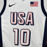 2024 Olympic Game USA TATUM # 10 White Basketball Jersey