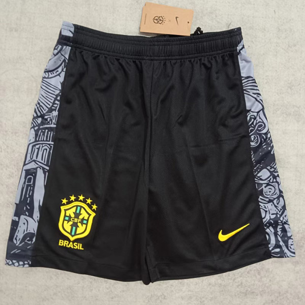 2024-25 Brazil Special Edition Black Shorts Pants 灰色边