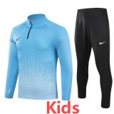 2024 NK Blue Kids Half Pull Tracksuit (童装)(半拉链)