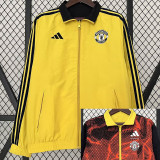 2024-25 Man Utd Yellow & Red Double Sided Windbreaker (双面风衣)