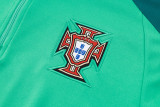 2024-25 Portugal Light green Half Pull Tracksuit (半拉链)