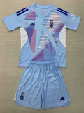 2024-25 Nottingham Forest Lake blue GoalKeeper Kids Soccer Jersey