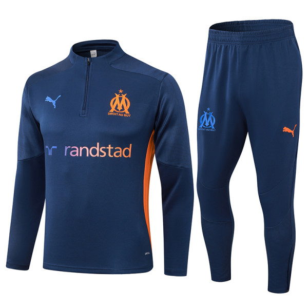 2024-25 Marseille Royal blue Half Pull Tracksuit (半拉链)