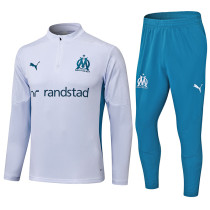 2024-25 Marseille White Half Pull Tracksuit (半拉链)