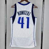 2010-2011 Dallas Mavericks NOWITZKI #41 White Retro Top Quality Hot Pressing NBA Jersey