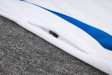 2024-25 Italy White Hoodie Half Pull Tracksuit #F596半拉连帽