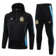 2024-25 Argentina Black Hoodie Half Pull Tracksuit #F593半拉连帽