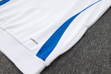 2024-25 Italy White Hoodie Half Pull Tracksuit #F596半拉连帽