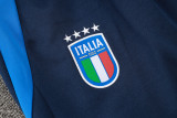 2024-25 Italy Royal blue Hoodie Half Pull Tracksuit #F597半拉连帽