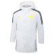 2024-25 Flamengo White Hooded Windbreaker Fabric Cotton Coat #G204(黄标)