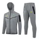 2024-25 Brazil Grey Hoodie Jacket Tracksuit #F573