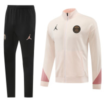 2024-25 PSG Jordan Khaki Pink Jacket Tracksuit #03