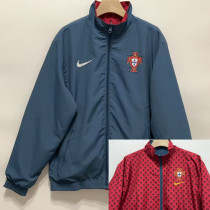 2024-25 Portugal Blue & Red Double Sided Windbreaker (双面风衣)