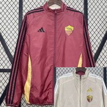 2024-25 Roma Red & Khaki Double Sided Windbreaker (双面风衣)