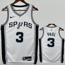2022-23 SA Spurs PAUL#3 White Top Quality Hot Pressing NBA Jersey