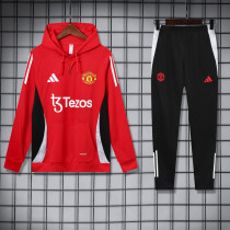 2024-25 Man Utd Red Hoodie Tracksuit (卫衣套装)