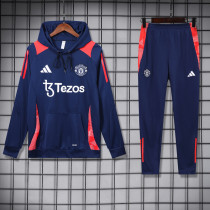 2024-25 Man Utd Royal blue Hoodie Tracksuit (卫衣套装)