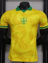 2024-25 Brazil Comma Yellow Special Edition Player Version Soccer Jersey