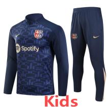 2024-25 BAR Royal blue Kids Half Pull Tracksuit (童装)(半拉链)