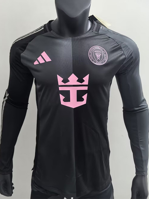 2025-26 Inter Miami Away Long Sleeve Player Version Soccer Jersey (长袖球员)